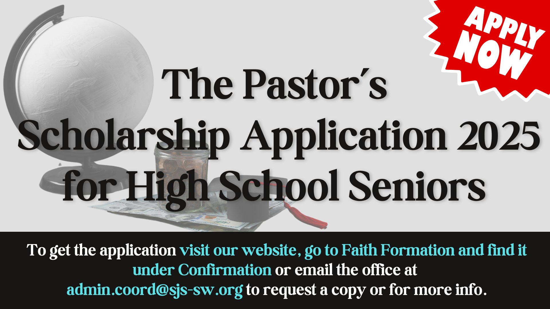 Pastors' scholarship 2025 flyer